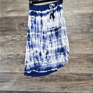Justice Blue tie dye Asymmetrical Midi Skort Girls
